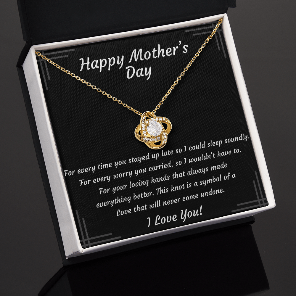 Mother's Day Love Knot Necklace – Gift for Mom