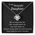 Love Knot Necklace for Daughter Birthday, Graduation – From Mom or Dad