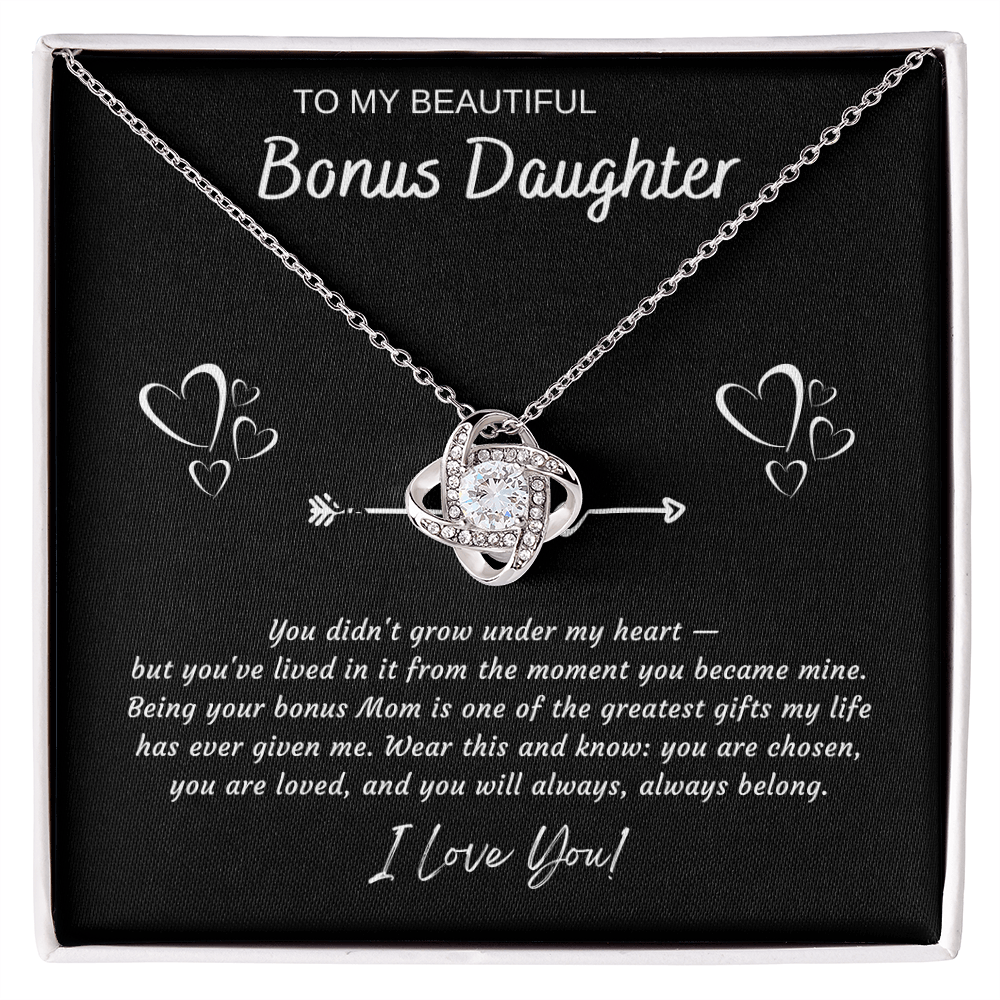 Bonus Daughter Love Knot Necklace Graduation | Gift from Stepmom