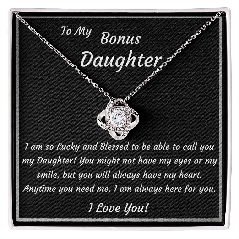 Birthday Bonus Daughter Love Knot Necklace | Graduation