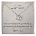 Love Knot Necklace – Anniversary Gift for Girlfriend, Interlocking Pendant Necklace