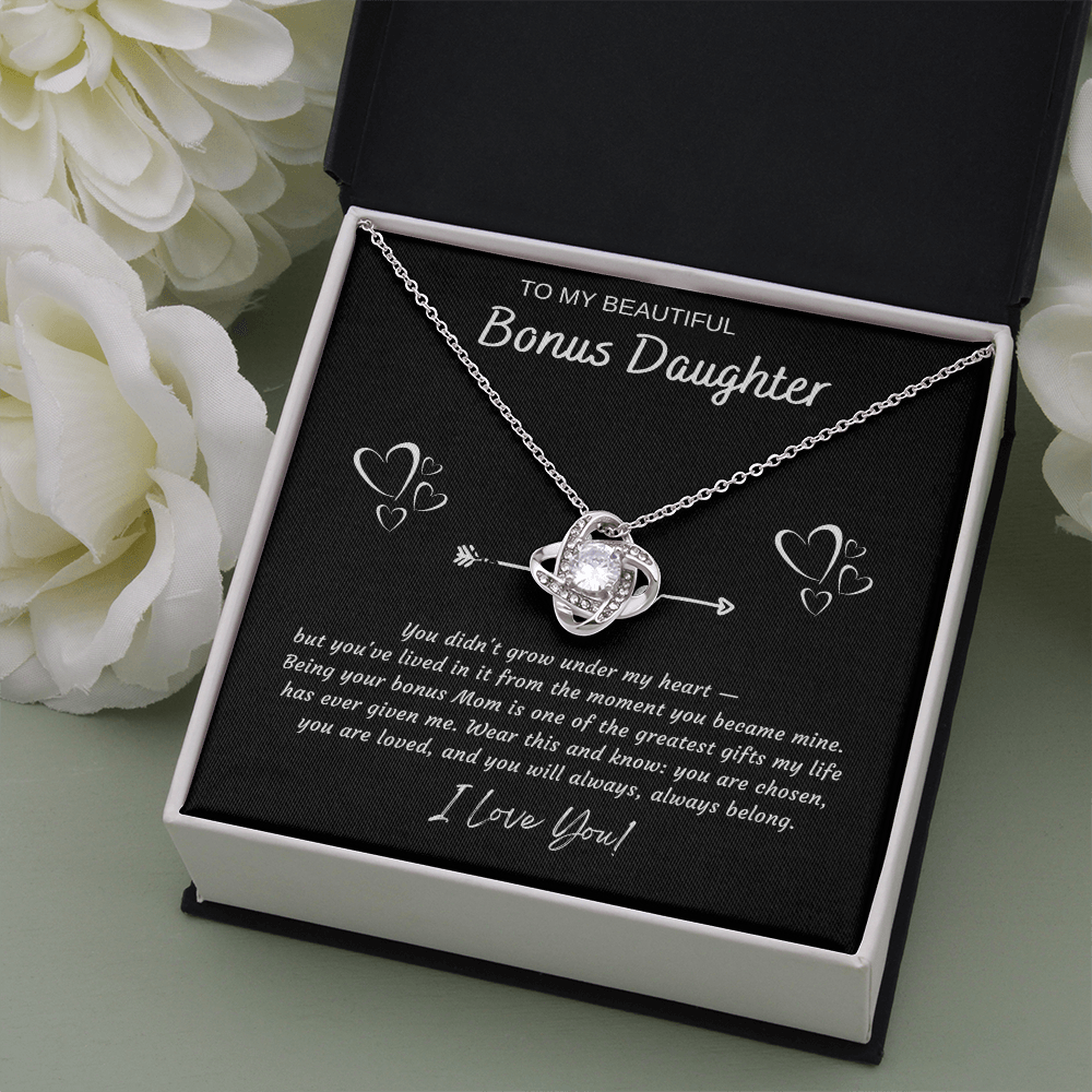 Bonus Daughter Love Knot Necklace Graduation | Gift from Stepmom