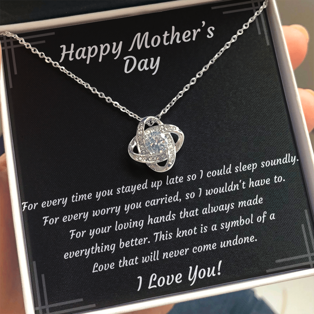 Mother's Day Love Knot Necklace – Gift for Mom