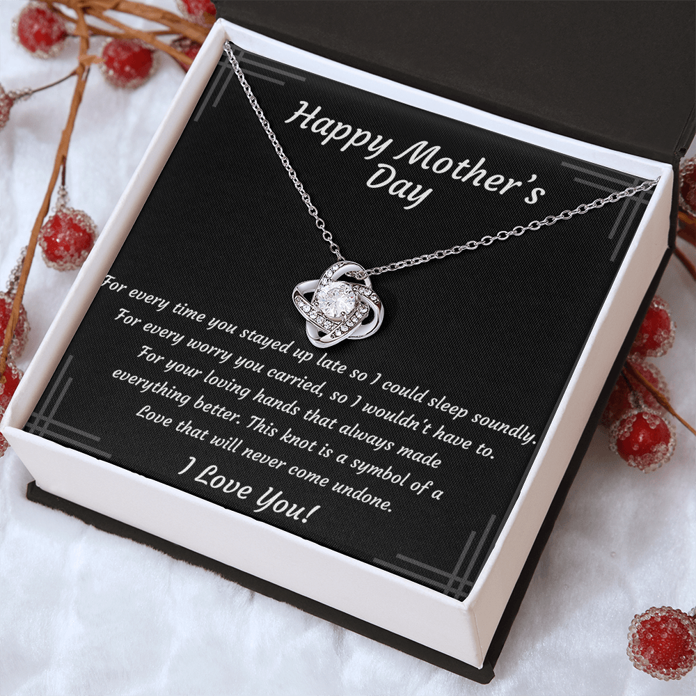 Mother's Day Love Knot Necklace – Gift for Mom