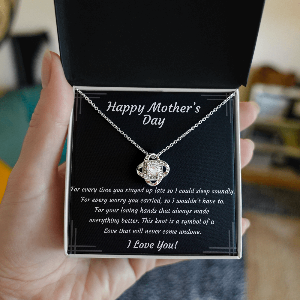 Mother's Day Love Knot Necklace – Gift for Mom