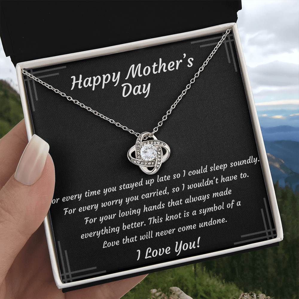 Mother's Day Love Knot Necklace – Gift for Mom