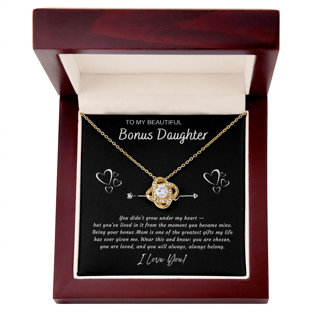 Bonus Daughter Love Knot Necklace Graduation | Gift from Stepmom