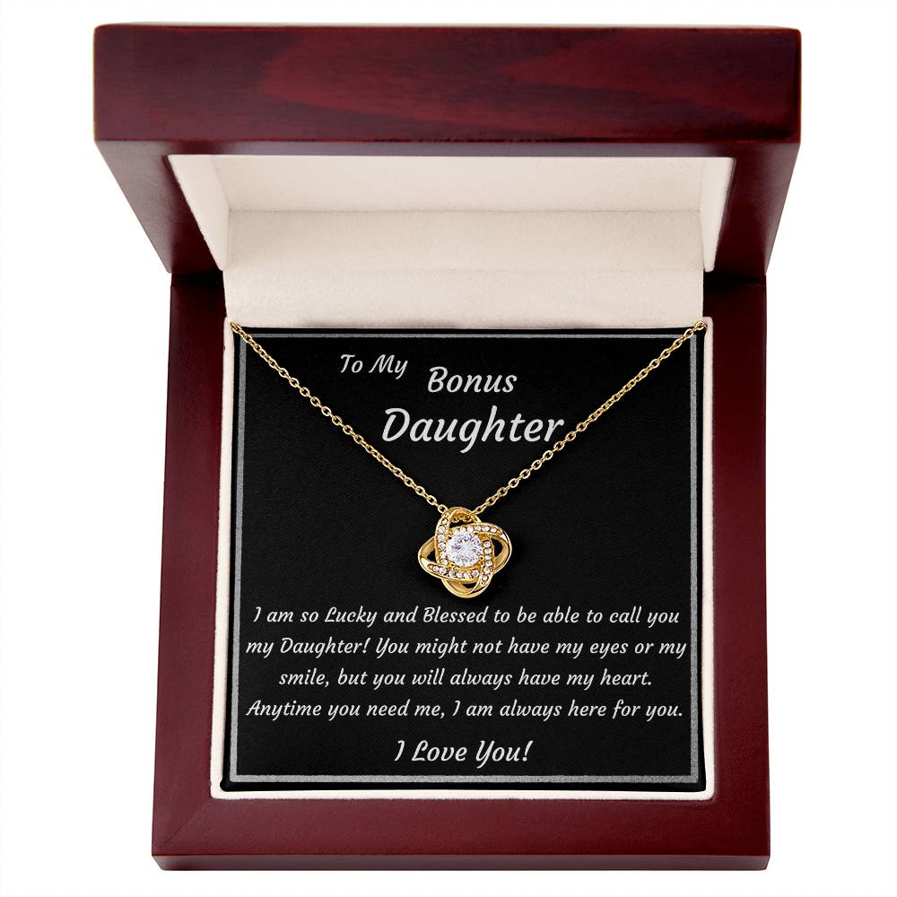 Birthday Bonus Daughter Love Knot Necklace | Graduation
