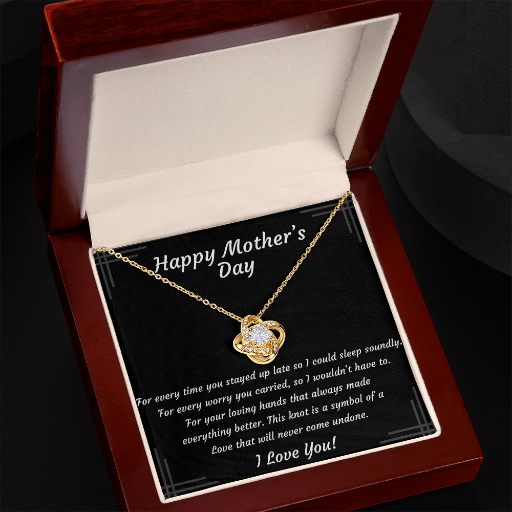 Mother's Day Love Knot Necklace – Gift for Mom