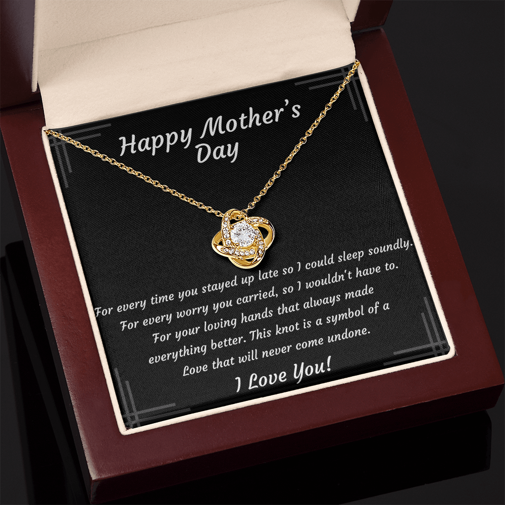 Mother's Day Love Knot Necklace – Gift for Mom