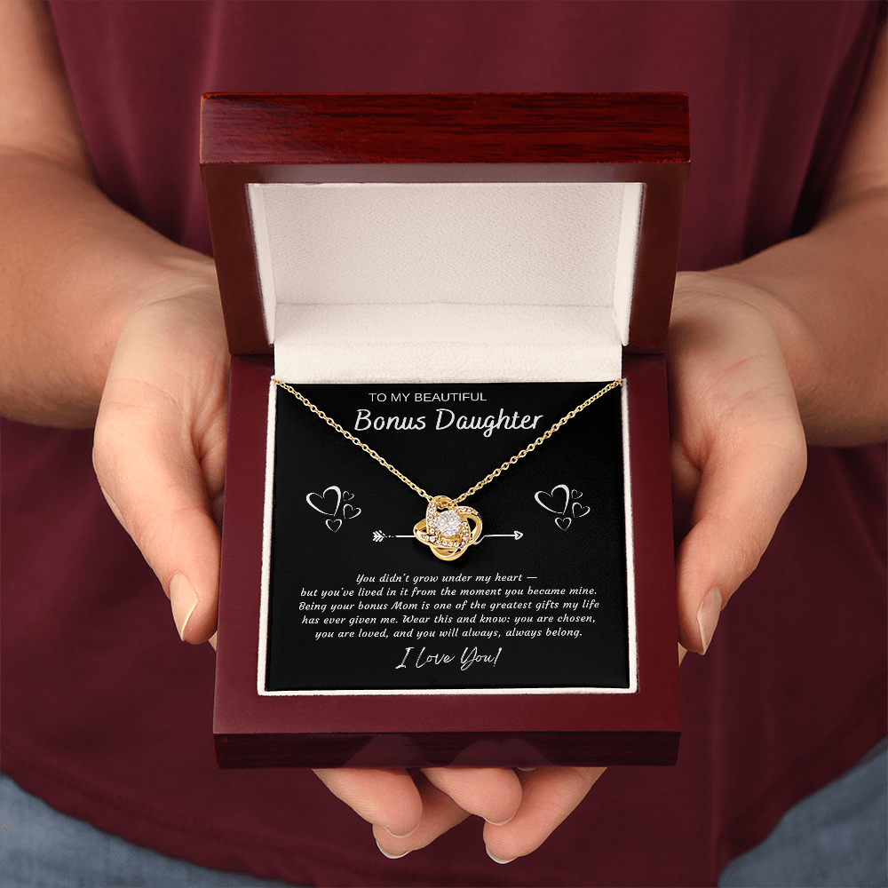 Bonus Daughter Love Knot Necklace Graduation | Gift from Stepmom