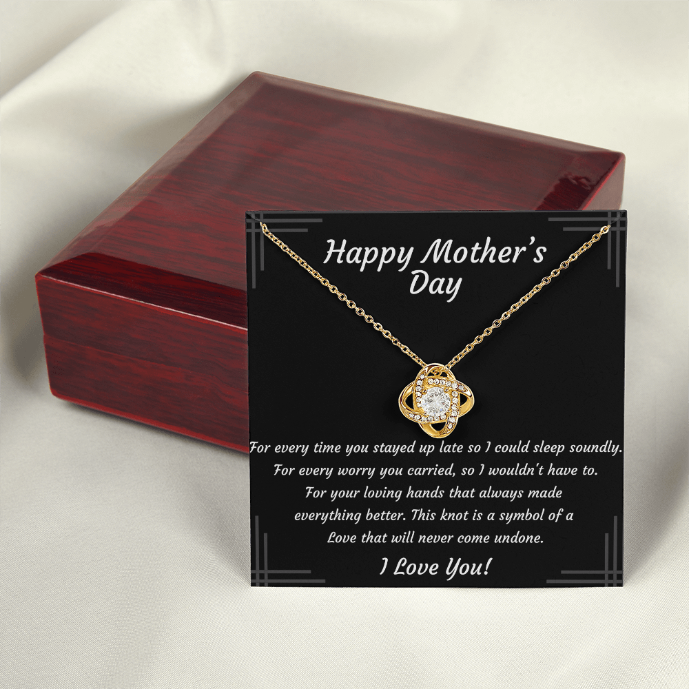 Mother's Day Love Knot Necklace – Gift for Mom
