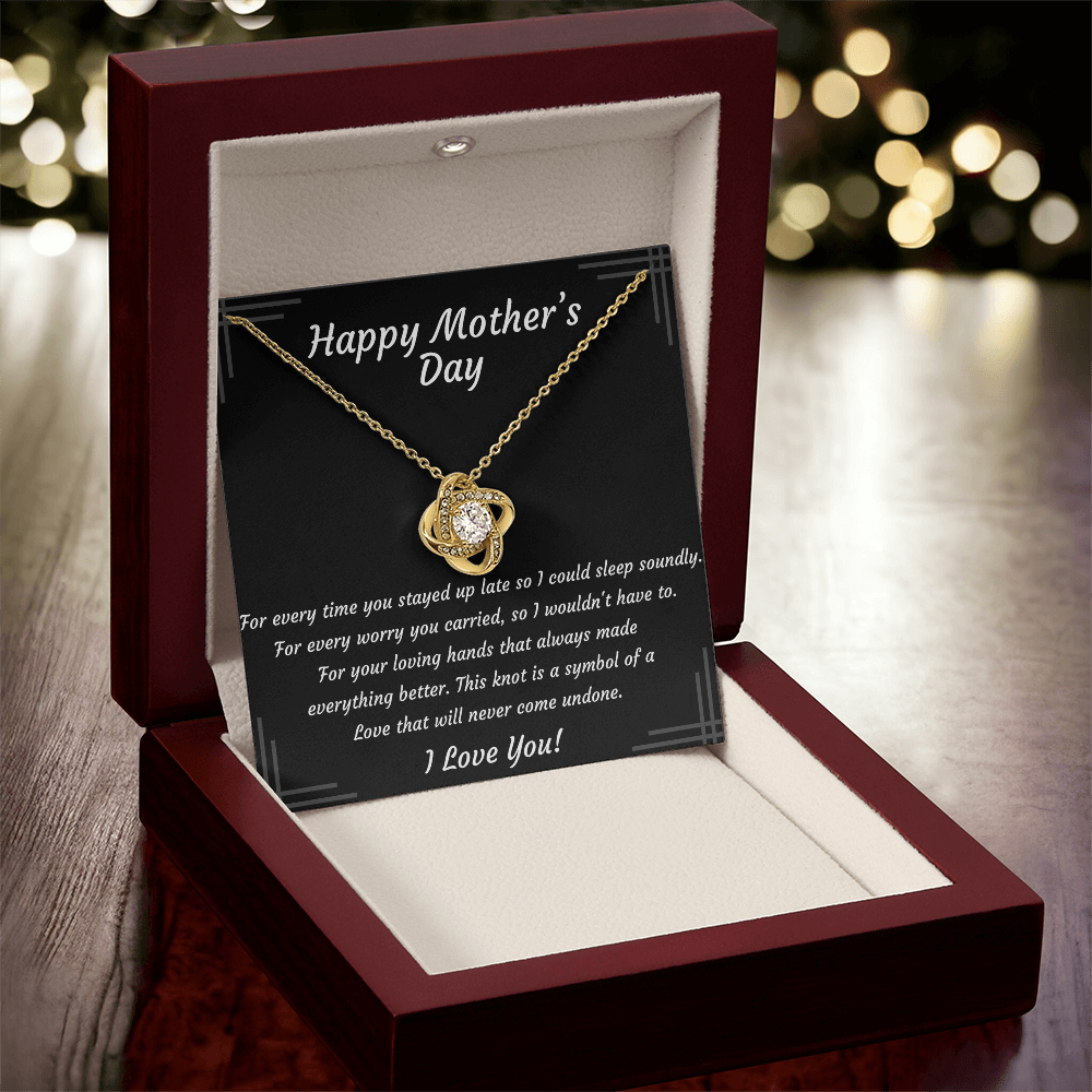 Mother's Day Love Knot Necklace – Gift for Mom