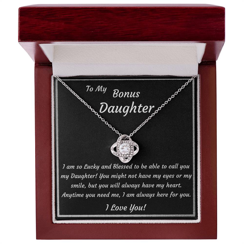 Birthday Bonus Daughter Love Knot Necklace | Graduation