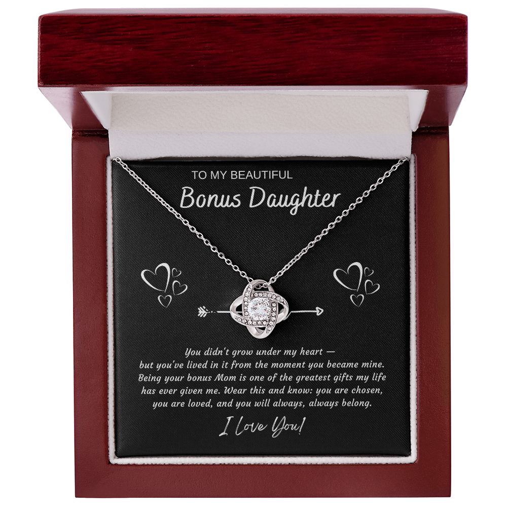 Bonus Daughter Love Knot Necklace Graduation | Gift from Stepmom