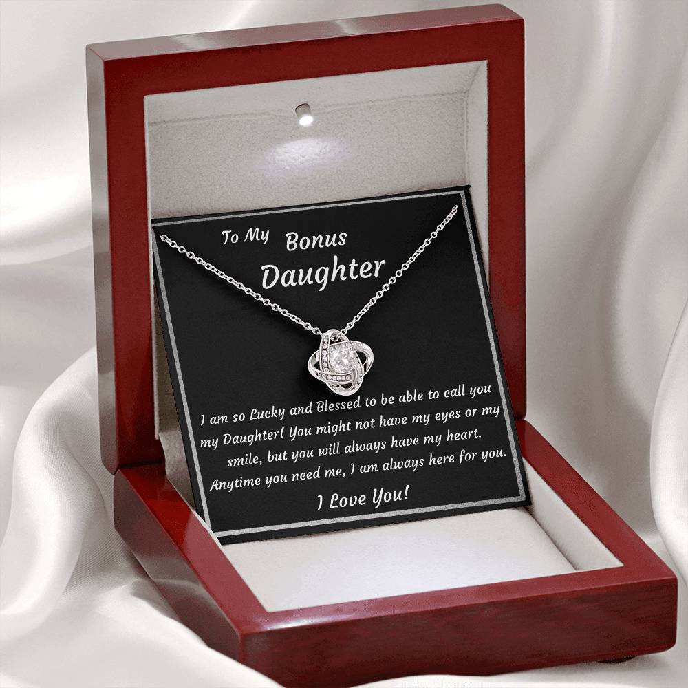 Birthday Bonus Daughter Love Knot Necklace | Graduation