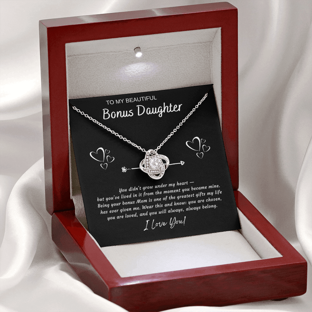 Bonus Daughter Love Knot Necklace Graduation | Gift from Stepmom