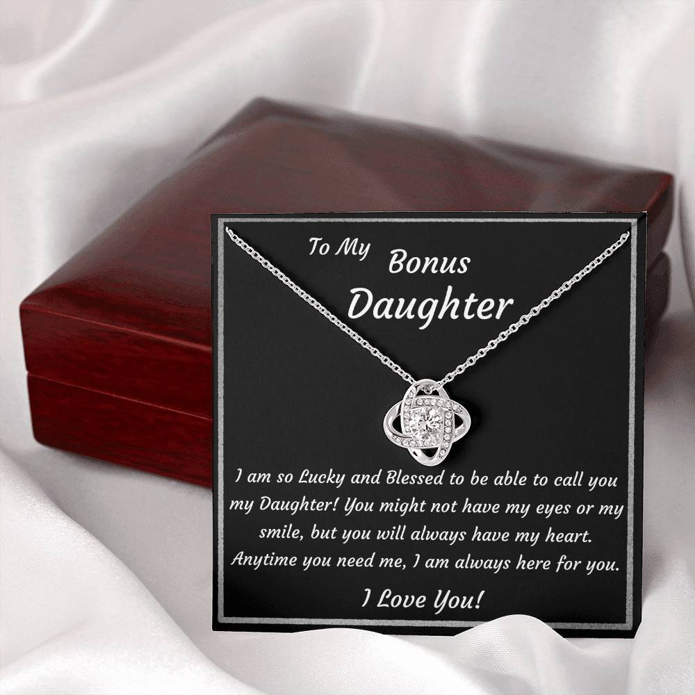Birthday Bonus Daughter Love Knot Necklace | Graduation
