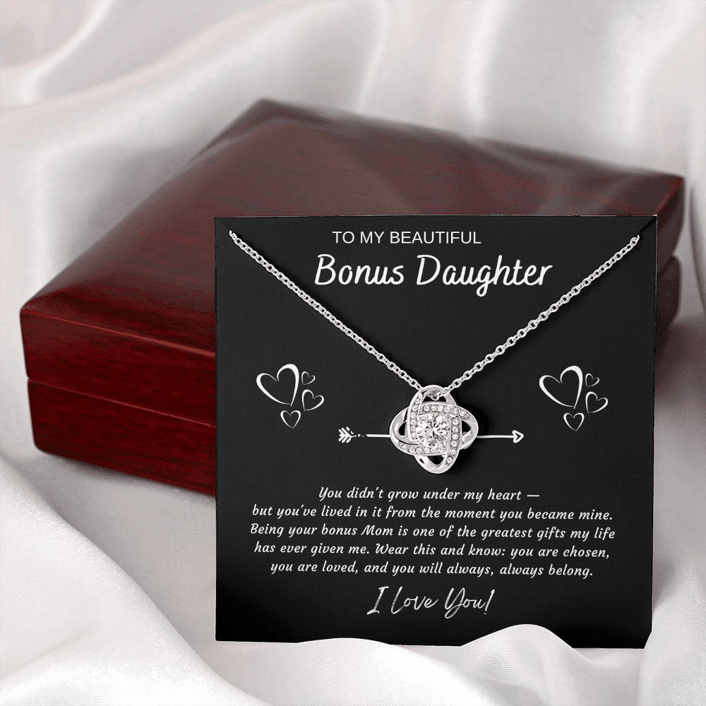 Bonus Daughter Love Knot Necklace Graduation | Gift from Stepmom