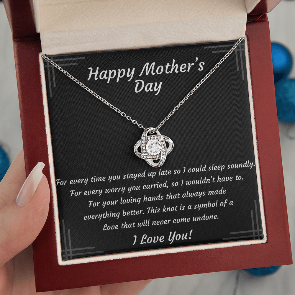 Mother's Day Love Knot Necklace – Gift for Mom