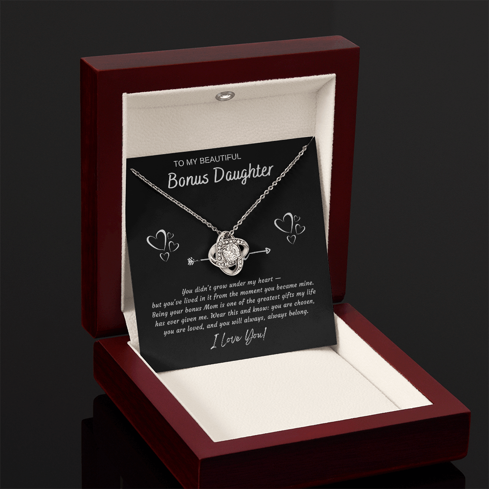 Bonus Daughter Love Knot Necklace Graduation | Gift from Stepmom