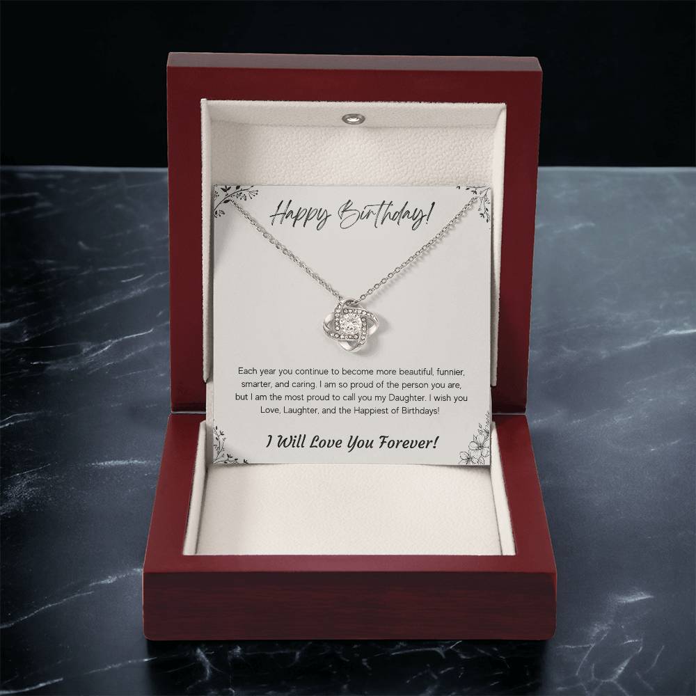 Birthday Love Knot Necklace for Daughter | from Parent