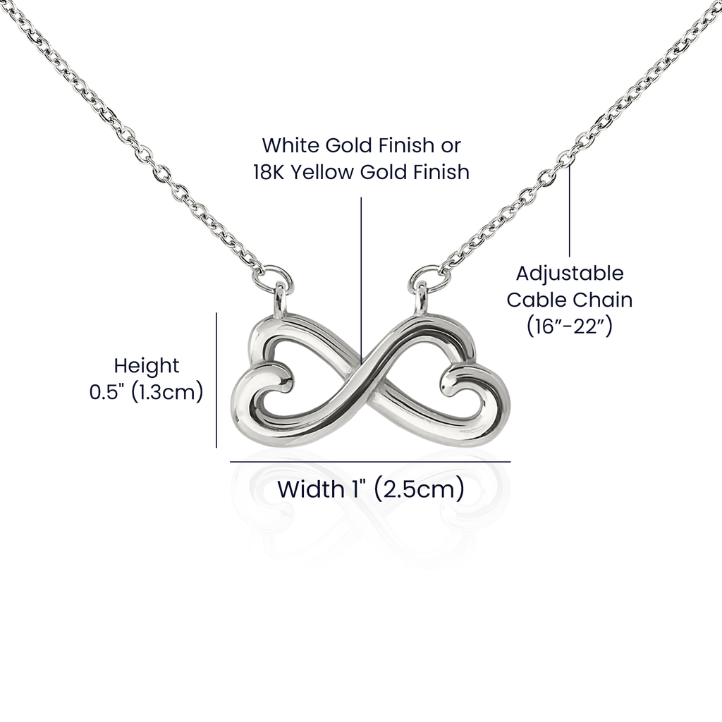 Infinity Heart Necklace – Anniversary Gift for Girlfriend, Infinite Love Pendant