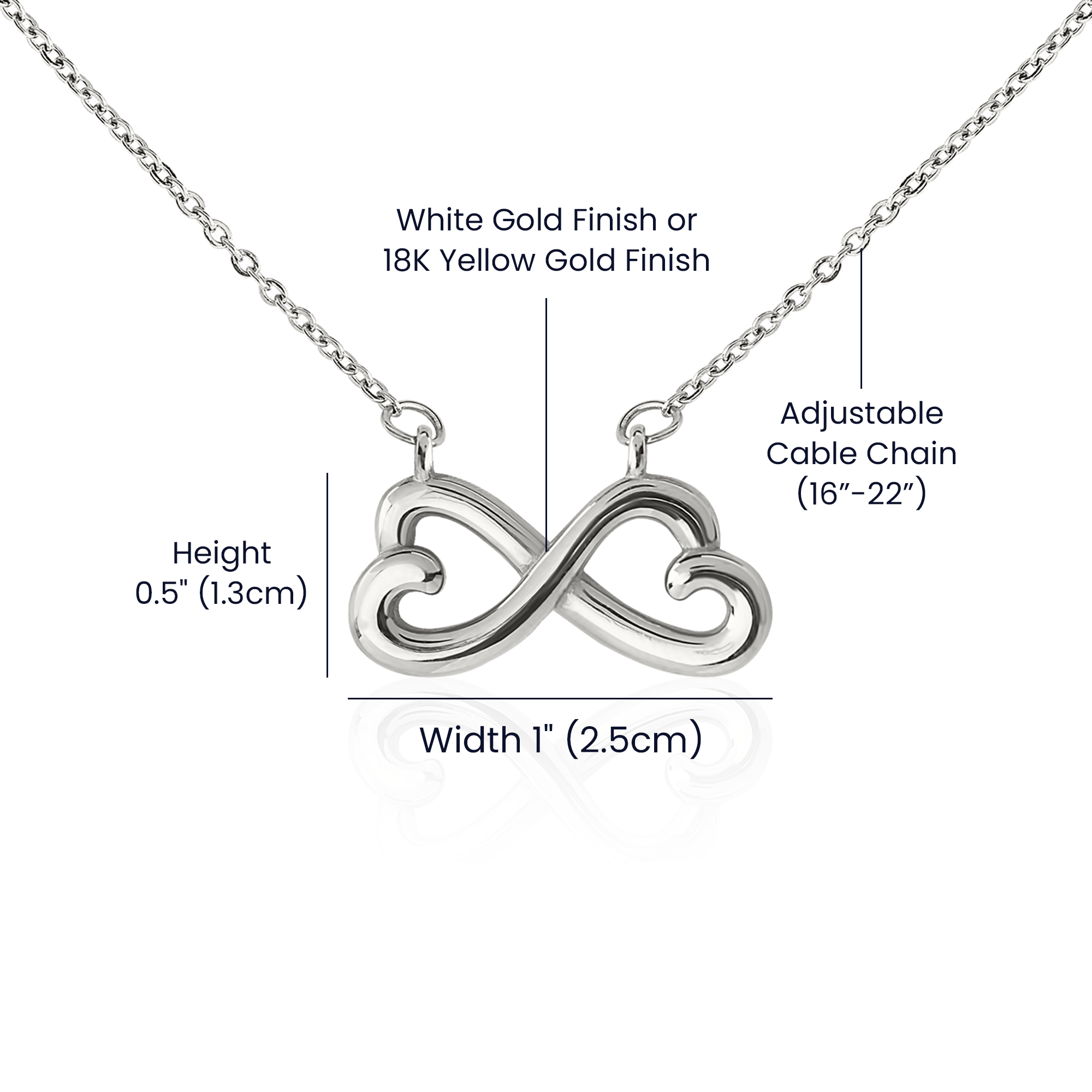 Infinity Heart Necklace – Anniversary Gift for Girlfriend, Infinite Love Pendant