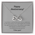Infinity Heart Necklace – Anniversary Gift for Girlfriend, Infinite Love Pendant