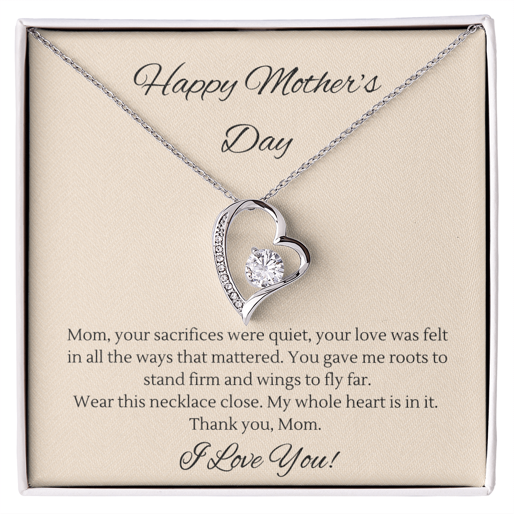 Mother's Day Heart Necklace – Gift for Mom