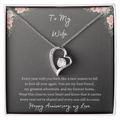 Forever Love Necklace – Anniversary Gift for Wife, Heart Pendant Necklace