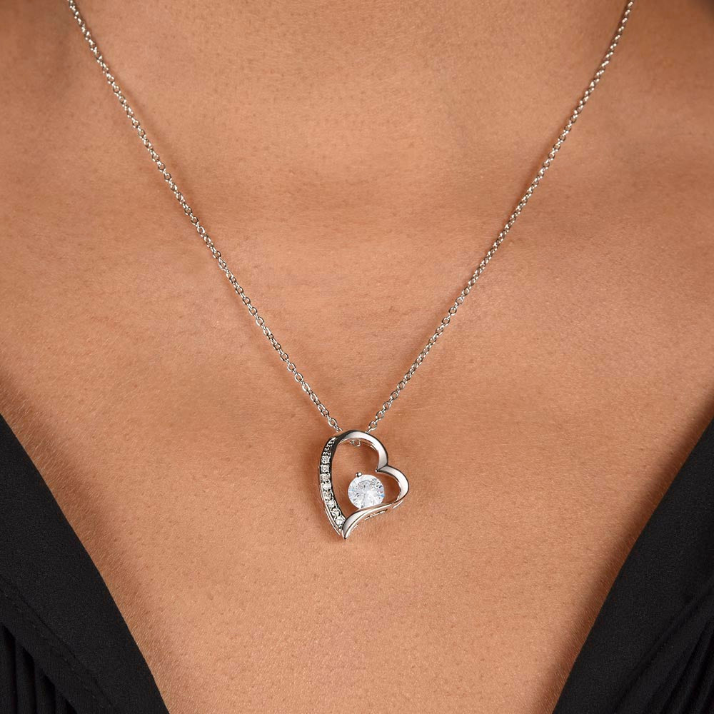 Forever Love Necklace – Anniversary Gift for Wife, Heart Pendant Necklace