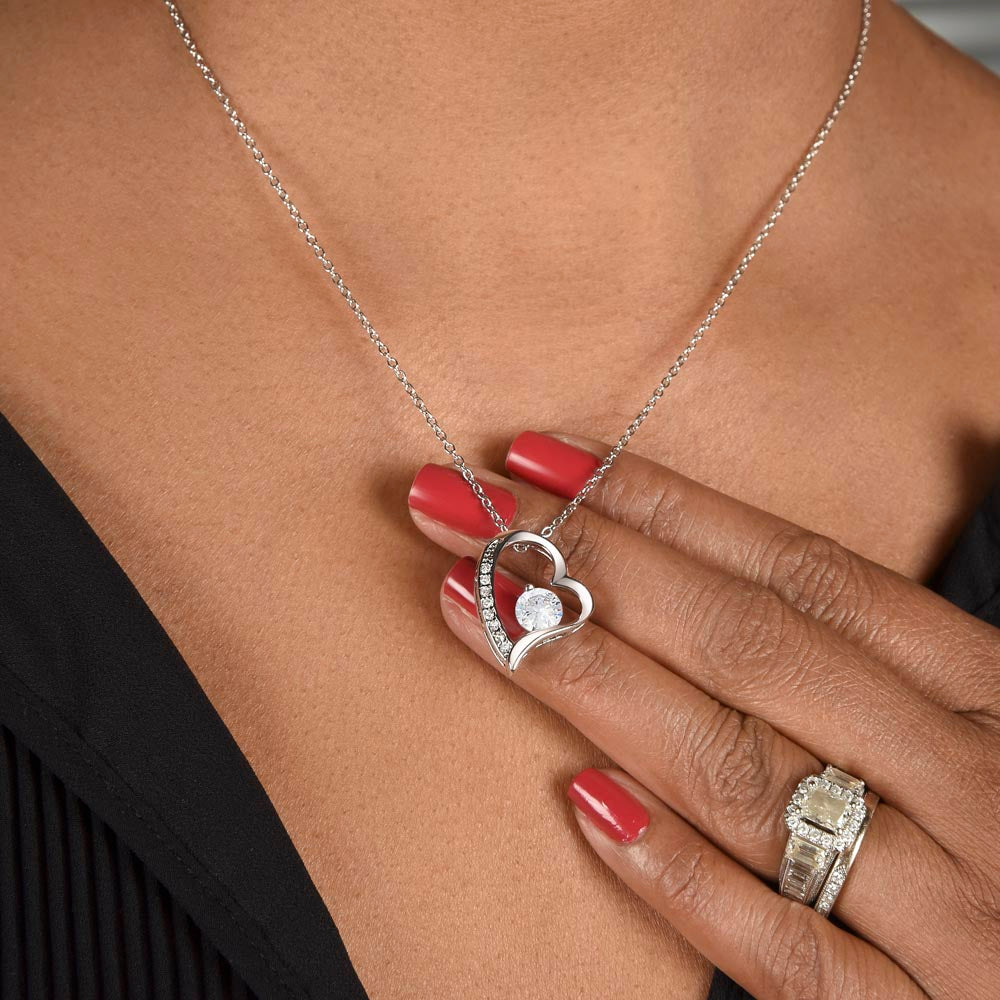 Forever Love Necklace – Anniversary Gift for Wife, Heart Pendant Necklace