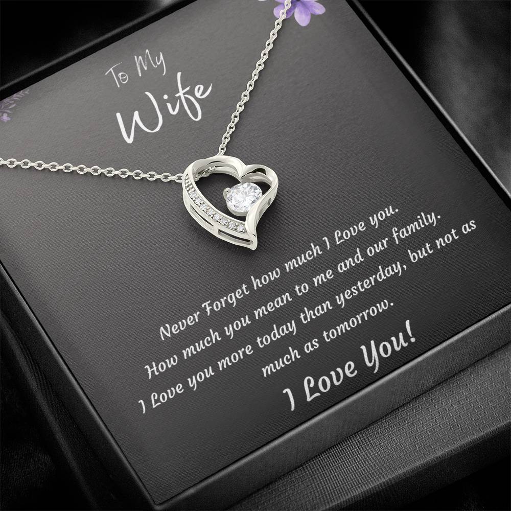 Anniversary Forever Love Necklace for Wife | Birthday, Mothers Day
