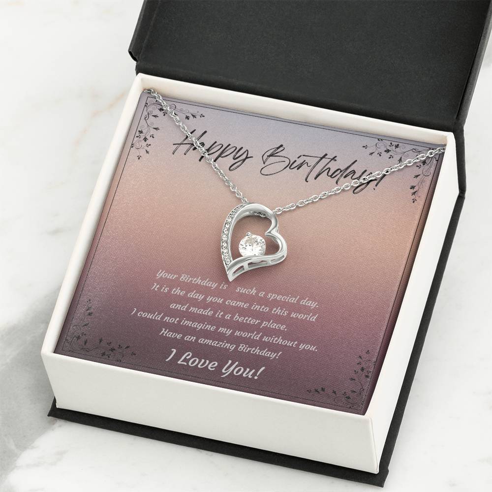 Birthday Forever Love Necklace For Wife, Daughter