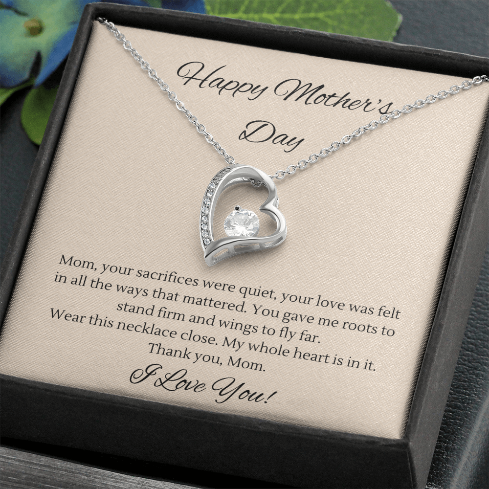 Mother's Day Heart Necklace – Gift for Mom