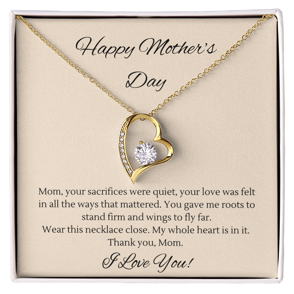 Mother's Day Heart Necklace – Gift for Mom