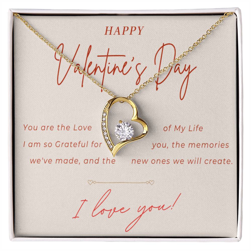 Valentines Day Heart Necklace | Gift for Wife, Girlfriend