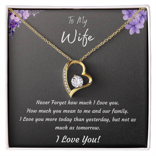Anniversary Forever Love Necklace for Wife | Birthday, Mothers Day