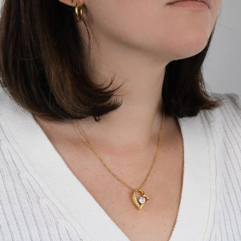 Mother's Day 14k White or 18k Yellow Gold Heart Necklace