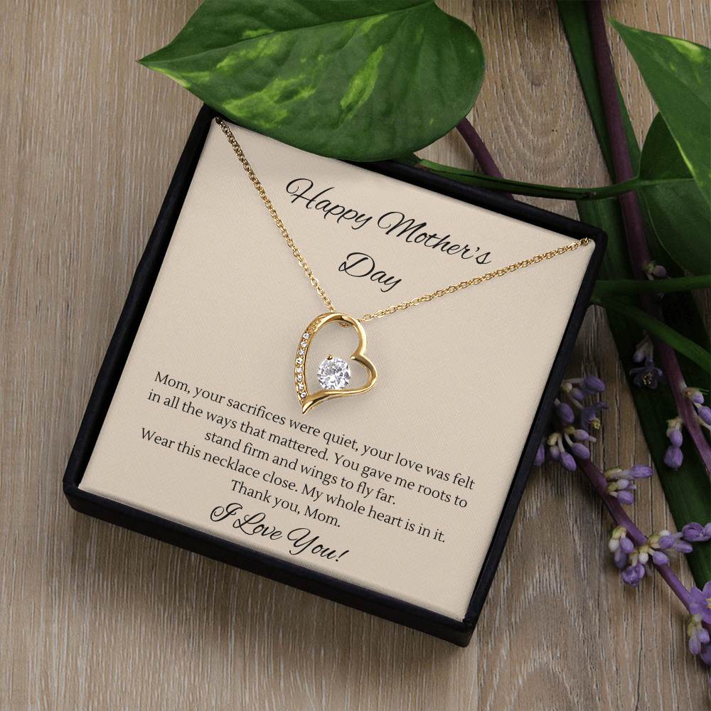 Mother's Day Heart Necklace – Gift for Mom