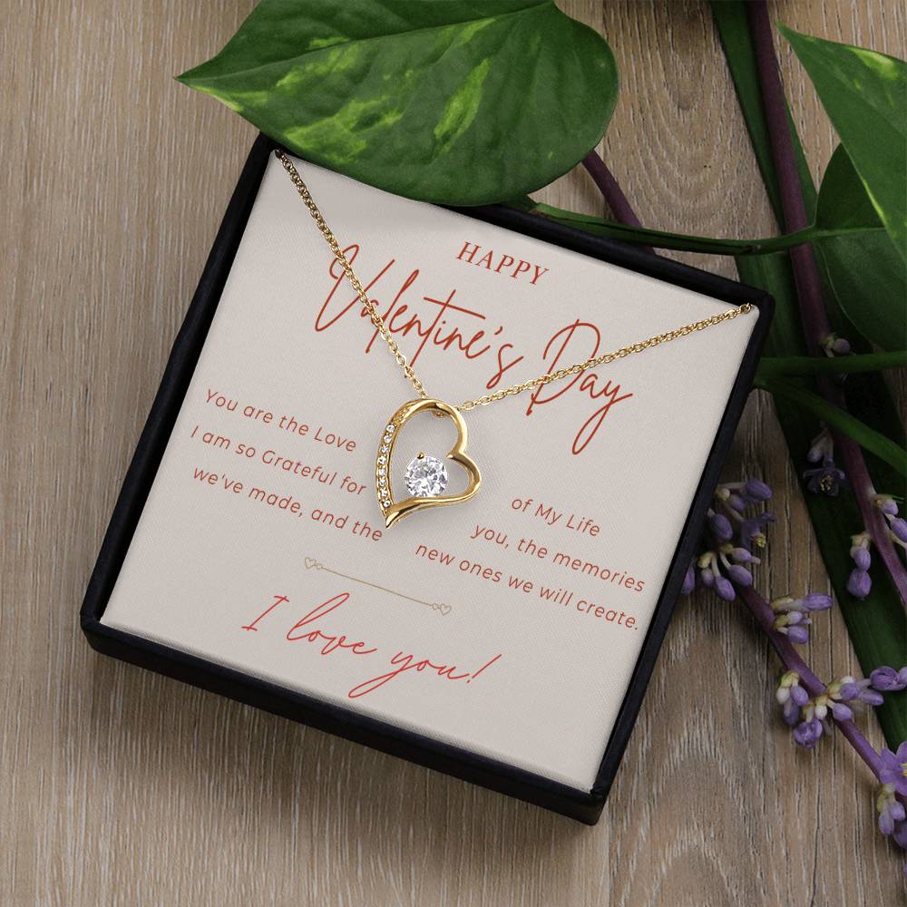 Valentines Day Heart Necklace | Gift for Wife, Girlfriend