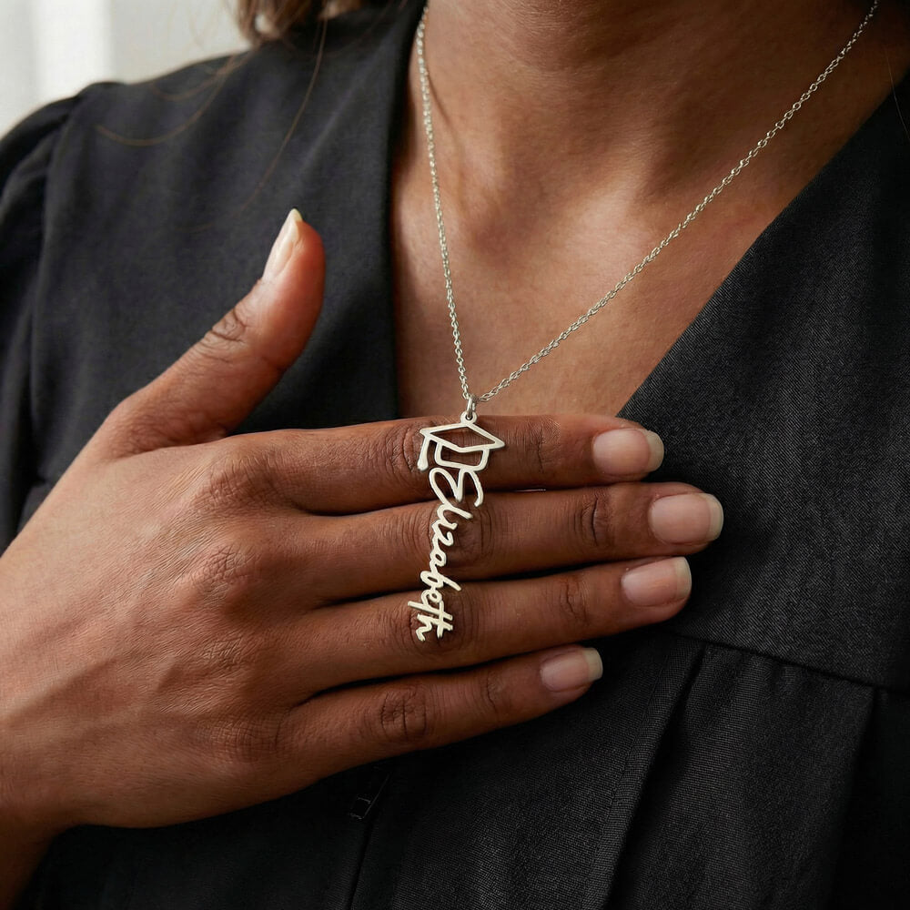 Graduation Name Necklace for Her | Personalized Graduation Gift for Women