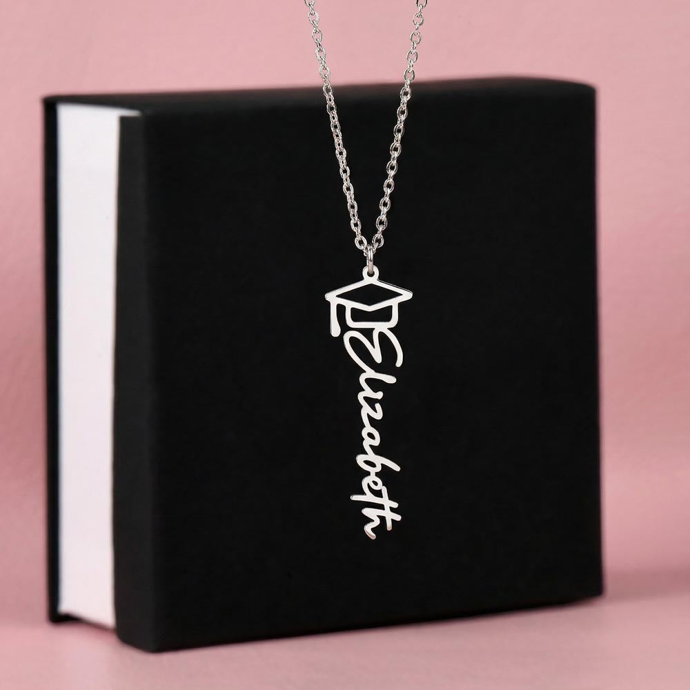 Graduation Name Necklace for Her | Personalized Graduation Gift for Women