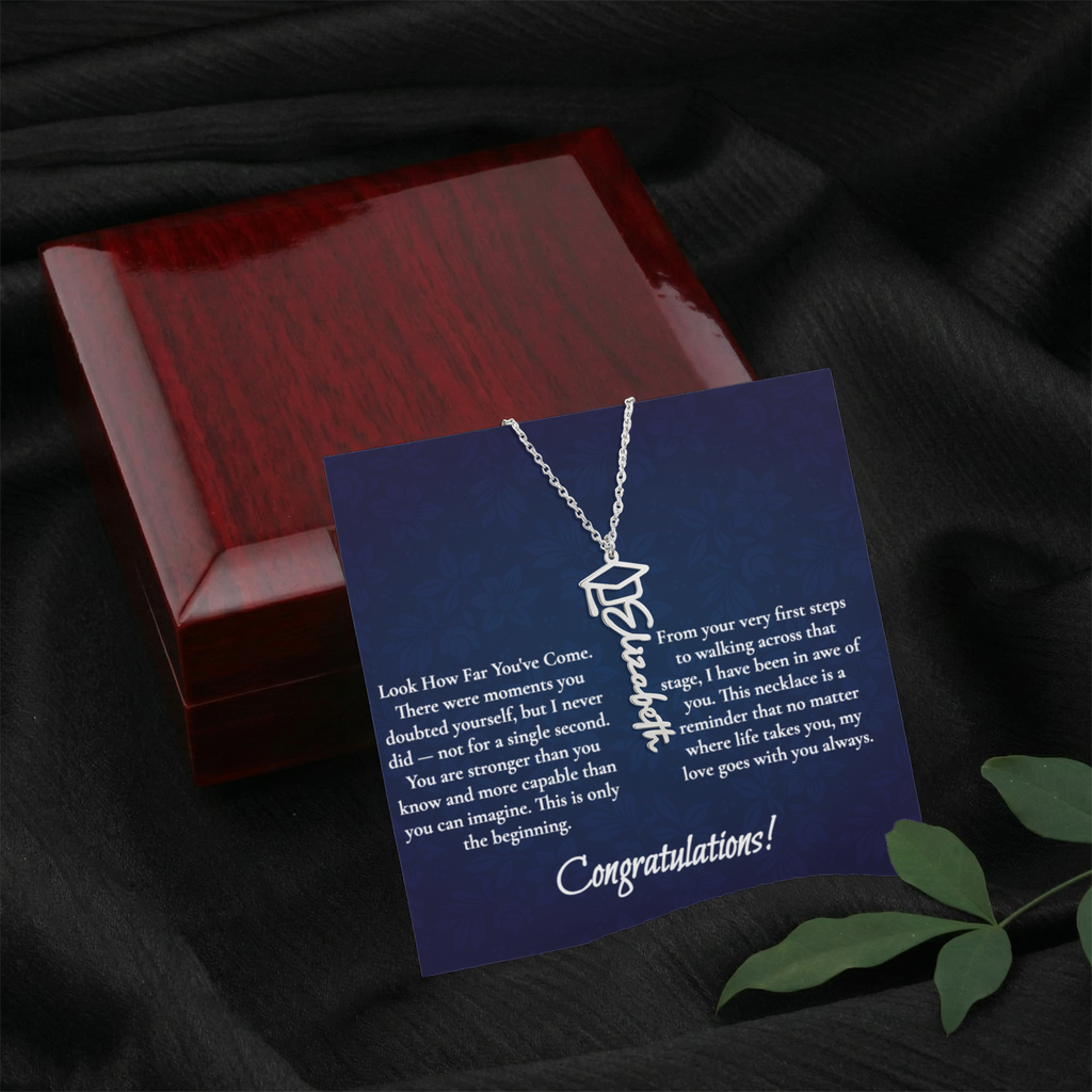 Graduation Name Necklace for Her | Personalized Graduation Gift for Women