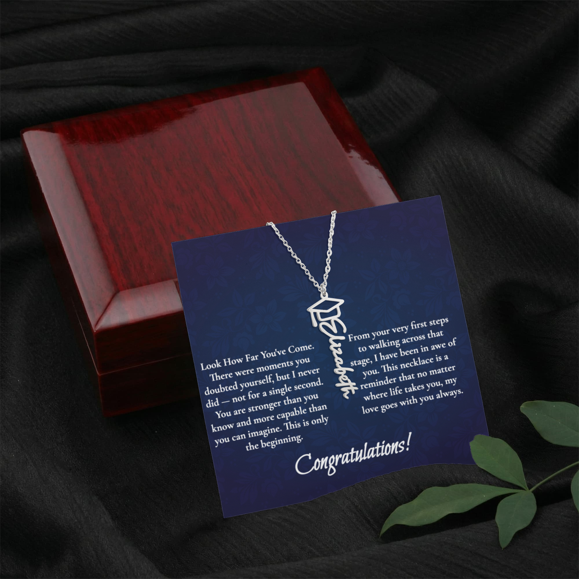 Graduation Name Necklace for Her | Personalized Graduation Gift for Women