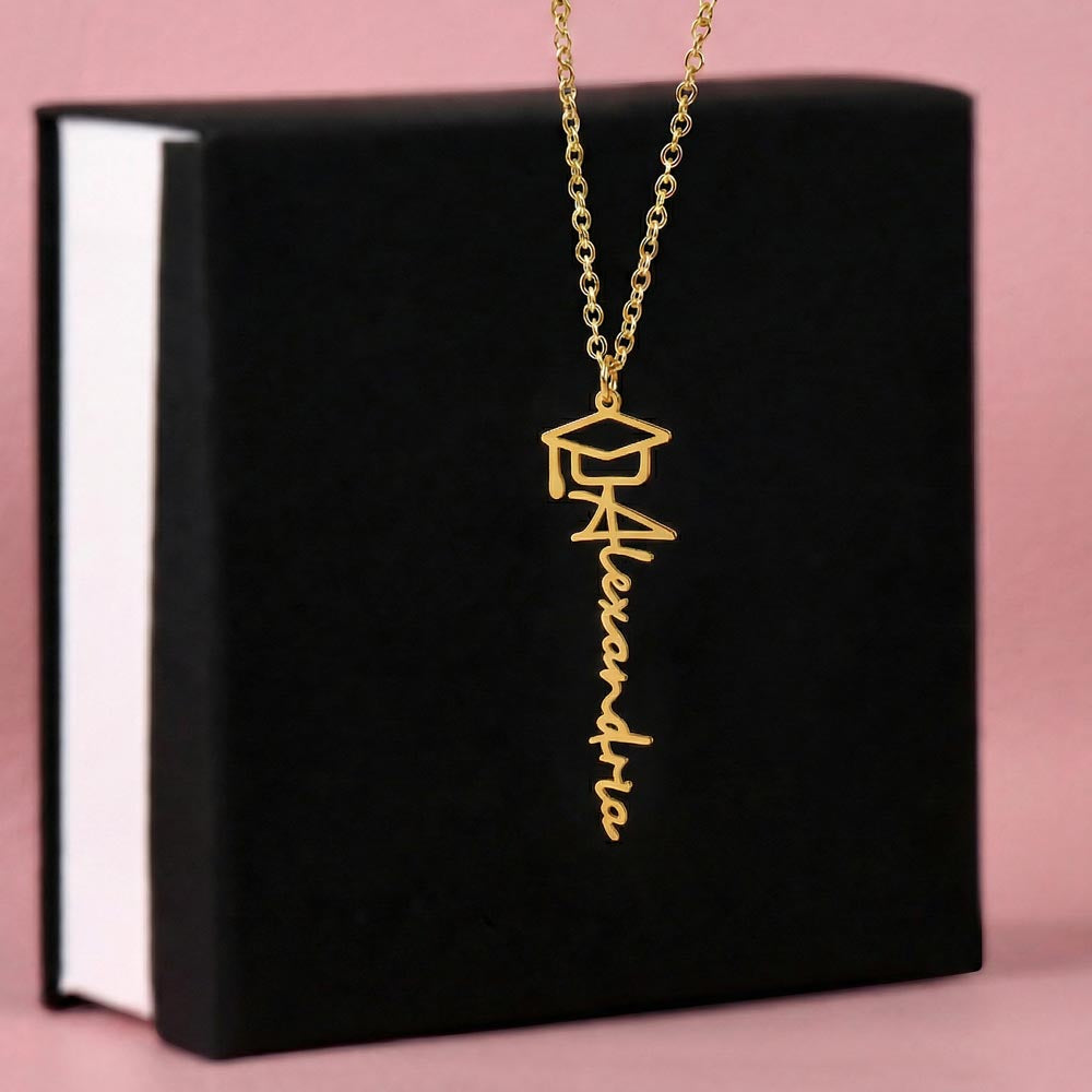 Graduation Name Necklace for Her | Personalized Graduation Gift for Women