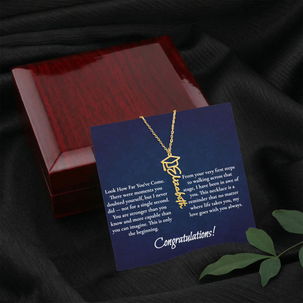 Graduation Name Necklace for Her | Personalized Graduation Gift for Women