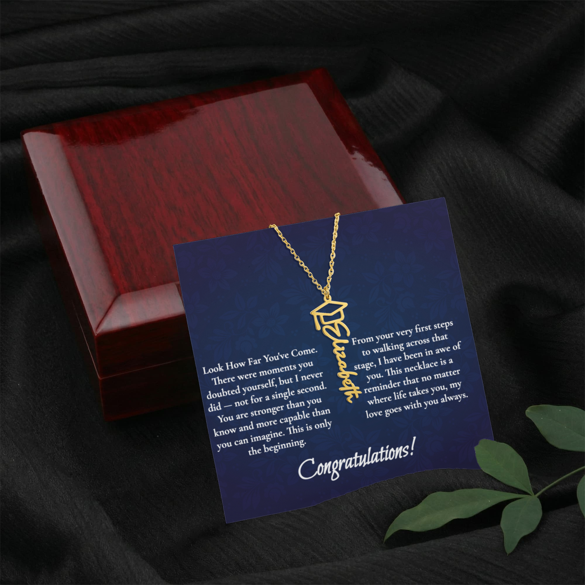 Graduation Name Necklace for Her | Personalized Graduation Gift for Women