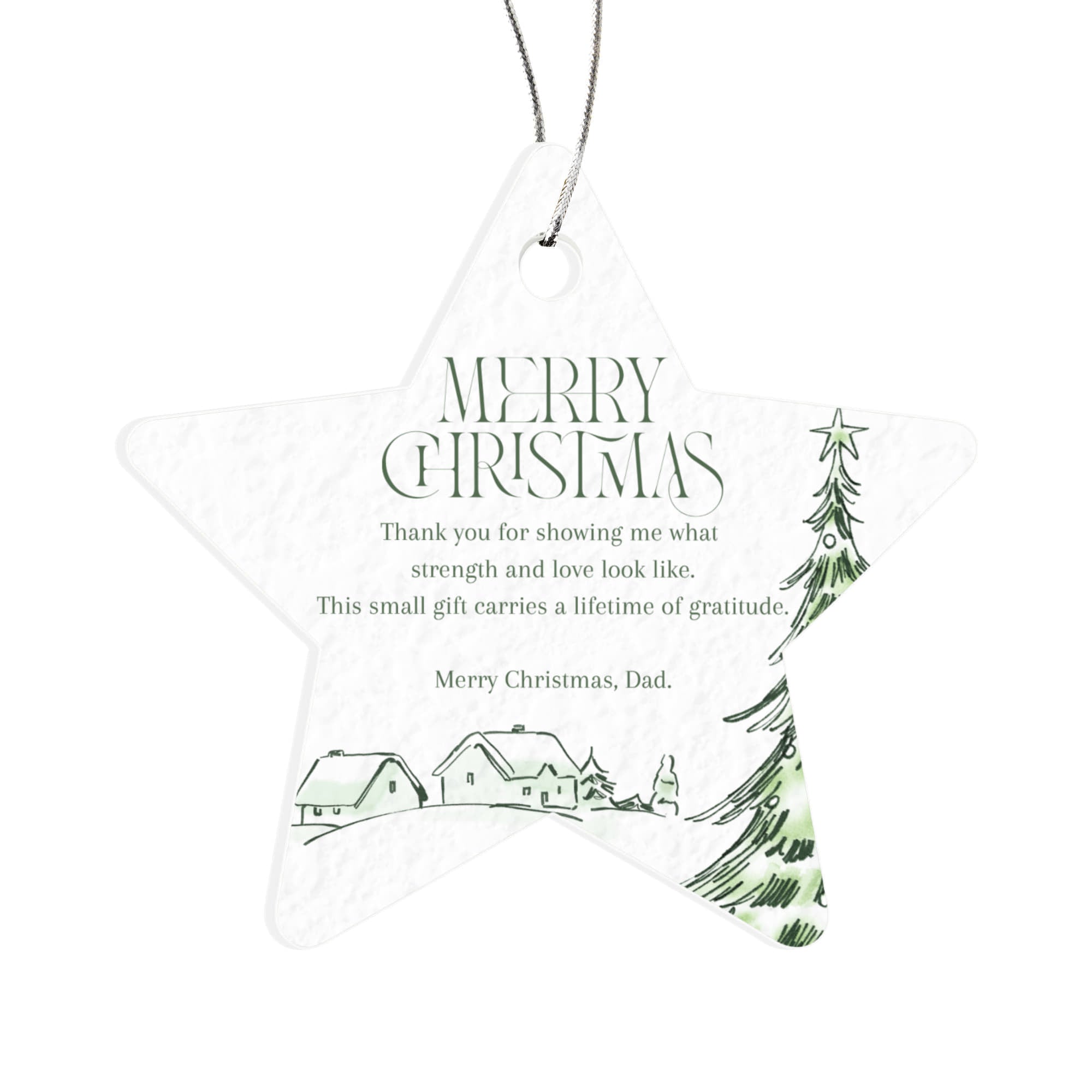 To My Dad — Acrylic Star Christmas Ornament | Heartfelt Holiday Gift for Father